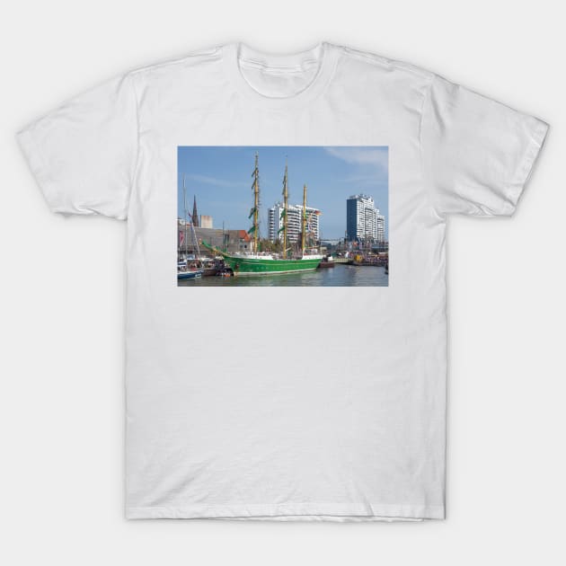 Germany; Bremerhaven; City; Sail; Bremen; Sailing ship; Tall ship T-Shirt by Kruegerfoto